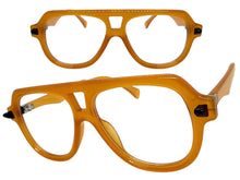 Oversized Classic Vintage Retro Hip Hop Style Clear Lens EYEGLASSES Large Caramel Frame 3956