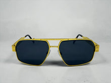 Classic Vintage Retro Luxury Hip Hop Rapper Style SUNGLASSES Square Gold Frame - Dark Lens E2206