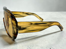 Oversized Modern Retro Shield Style SUNGLASSES Thick Brown Frame - Light Tint Lens 2466