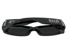 Classic Hardcore Biker Gangster Style LOCS SUNGLASSES Large Thick Black Frame - Dark Lens 91320