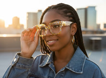 Oversized Exaggerated Funky Artsy Retro Style Clear Lens EYEGLASSES Abstract Optical Frame 69100