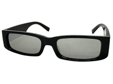 Classic Hardcore Biker Gangster Style LOCS SUNGLASSES Large Thick Black Frame - Silver Lens 91320