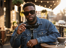 Classic Hardcore Biker Gangster Style LOCS SUNGLASSES Square Black Frame - Dark Lens 91194