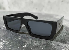 Classic Hardcore Biker Gangster Style LOCS SUNGLASSES X-Large Thick Black Frame - Dark Lens 91321