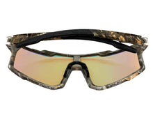 Military Tactical Hunting Fishing Wrap Around Safety SUNGLASSES Camouflage Frame - Gold Lens CAMO3