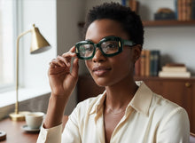 Classy Elegant Modern Retro Style Clear Lens EYEGLASSES Thick Green Optical Frame 24020