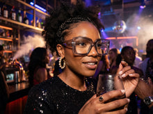 Oversized Classic Vintage Retro Style Clear Lens EYEGLASSES Thick Square Gray Frame 81218