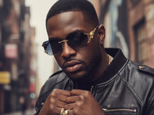 Classy Elegant Luxury Hip Hop Rapper Style SUNGLASSES Rimless Gold & Faux Wooden Frame - Gradient Lens 27806