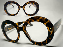 Oversized Vintage Retro Style Clear Lens EYEGLASSES Large Thick Round Tortoise Frame 1765