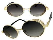 Classic Elegant Vintage Retro Style SUNGLASSES Oval Gold Frame - Gradient Lens 27740