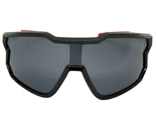 Oversized Sporty Wrap Around Style SUNGLASSES Large Black Patriotic USA Flag Frame 3737