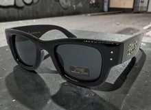 Classic Hardcore Biker Gangster Style LOCS SUNGLASSES Large Super Thick Black Frame - Dark Lens 91243