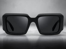 Classic Hardcore Biker Gangster Style LOCS SUNGLASSES Large Thick Matte Black Frame - Dark Lens 91336