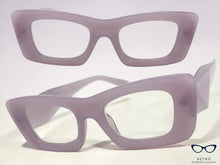 Exaggerated Classic Vintage RETRO Cat Eye Style READING GLASSES READERS Purple Frame - Lens Strength +1.75