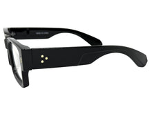 Classic Vintage Retro Style Clear Lens EYEGLASSES Thick Square Matte Black Frame 35009
