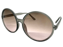 Oversized Classic Vintage Retro Style SUNGLASSES X-Large Round Gray Frame 15032