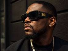 Classic Hardcore Biker Gangster Style LOCS SUNGLASSES Large Thick Matte Black Frame - Dark Lens 91336
