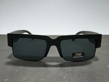 Classic Hardcore Biker Gangster Style LOCS SUNGLASSES Square Black Frame - Dark Lens 91194