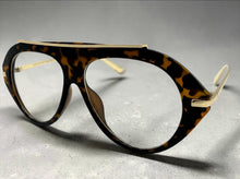 Oversized Classic Vintage Retro Style Clear Lens EYEGLASSES Large Tortoise & Gold Frame 27009