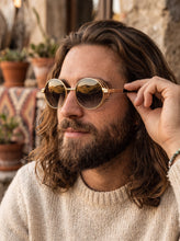 Classic Elegant Vintage Retro Style SUNGLASSES Oval Gold Frame - Gradient Lens 27740