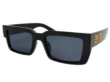 Classic Hardcore Biker Gangster Style LOCS SUNGLASSES Large Thick Black Frame - Dark Lens 91212