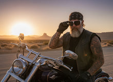 Classic Hardcore Biker Gangster Wrap Around LOCS SUNGLASSES Large White Frame - Dark Lens 91202