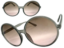 Oversized Classic Vintage Retro Style SUNGLASSES X-Large Round Gray Frame 15032