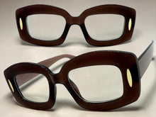 Classy Elegant Modern Retro Style Clear Lens EYEGLASSES Thick Brown Optical Frame 24020
