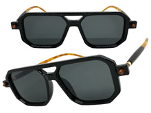 Classic Vintage Retro Luxury Hip Hop Style SUNGLASSES Square Black Frame - Dark Lens E2036