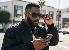 Classic Hardcore Biker Gangster Style LOCS SUNGLASSES X-Large Thick Black Frame - Dark Lens 91321