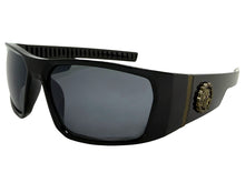 Classic Hardcore Gangster Biker Style Choppers SUNGLASSES Thick Black Frame - Dark Lens 6786