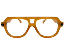 Oversized Classic Vintage Retro Hip Hop Style Clear Lens EYEGLASSES Large Caramel Frame 3956