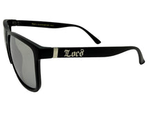 Classic Hardcore Biker Gangster Style LOCS SUNGLASSES Square Black Frame - Silver Lens 91295