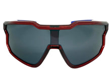 Oversized Sporty Wrap Around Style SUNGLASSES Large Red Patriotic USA Flag Frame 3737