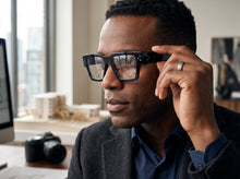 Classic Vintage Retro Style Clear Lens EYEGLASSES Thick Square Black Frame 540763