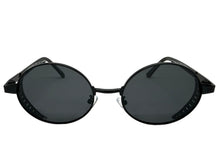 Classic Elegant Vintage Retro Style SUNGLASSES Oval Gold Frame - Dark Tint 27740