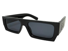 Classic Hardcore Biker Gangster Style LOCS SUNGLASSES X-Large Thick Black Frame - Dark Lens 91321