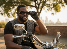 Classic Hardcore Biker Gangster Style LOCS SUNGLASSES Large Thick Black Frame - Dark Lens 91335