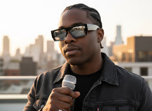 Classic Hardcore Biker Gangster Style LOCS SUNGLASSES X-Large Thick Black Frame - Chrome Lens 91321