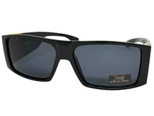 Classic Hardcore Biker Gangster Style LOCS SUNGLASSES Large Thick Black Frame - Dark Lens 91337