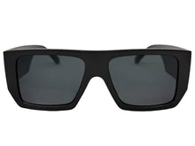 Classic Hardcore Biker Gangster Style SUNGLASSES Large Thick Matte Black Frame - Dark Lens B0335