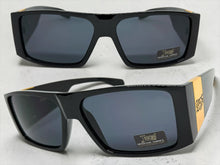 Classic Hardcore Biker Gangster Style LOCS SUNGLASSES Large Thick Black Frame - Dark Lens 91337