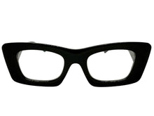 Exaggerated Classic Vintage RETRO Cat Eye Style READING GLASSES READERS Black Frame - Lens Strength +1.50