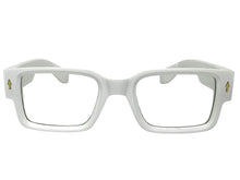 Classic Vintage Retro Style Clear Lens EYEGLASSES Thick Square White Frame 35009