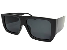 Classic Hardcore Biker Gangster Style SUNGLASSES Large Thick Matte Black Frame - Dark Lens B0335
