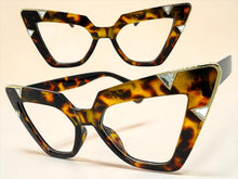Oversized Vintage Retro Cat Eye Style Clear Lens EYEGLASSES Large Tortoise Optical Frame 13188
