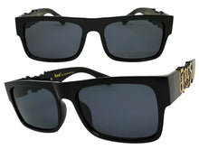 Classic Hardcore Biker Gangster Style LOCS SUNGLASSES Square Black Frame - Dark Lens 91207