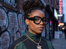 Oversized Classic Vintage Retro Style Clear Lens EYEGLASSES Thick Square Black Frame 81218