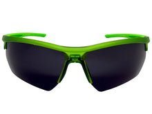 Classic Sporty Wrap Around Fishing Cycling POLARIZED Lens SUNGLASSES Semi Rimless Neon Green Frame 5124