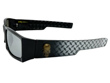 Classic Hardcore Gangster Biker Style Choppers SUNGLASSES Thick Black Frame - Silver Lens 6785